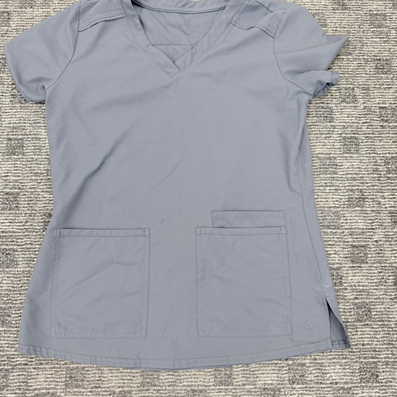 Med Couture Tops - Med‎ Couture Scrub Too -  Women's Dark Grey /Pewter  V-Neck Top